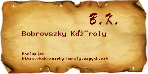 Bobrovszky Károly névjegykártya